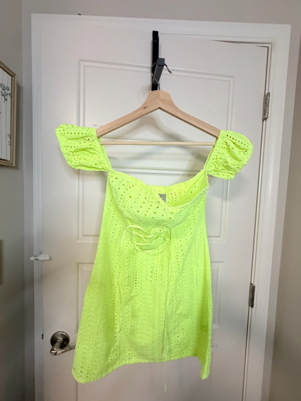 ASOS Neon Lime Eyelet Corset Mini Dress - Picture 3 of 5